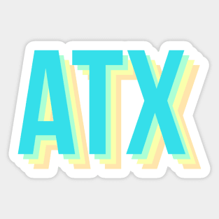 ATX ocean colors Sticker